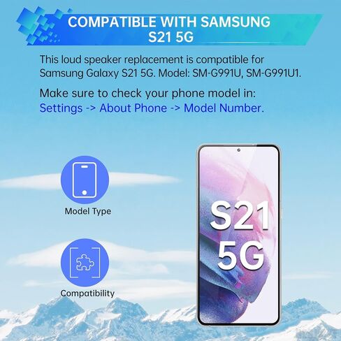 for Samsung Galaxy S21 5G Loud Speaker Replacement with Bracket Ringer Ringtone Loudspeaker Module Replace Clear Sound Buzzer Repair for Samsung s21 5g SM-G991U SM-G991U1 in Saudi Arabia