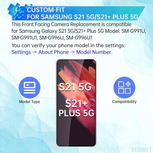 بالنسبة إلى Samsung Galaxy S21 5G/S21+ PLUS 5G ، استبدال وحدة الكاميرا الأمامية البديلة ، نموذج استبدال الكاميرا ، SM-G991U SM-G991U1 SM-G996U SM-G996U1 in Saudi Arabia