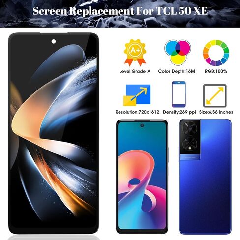 لاستبدال شاشة TCL 50 XE لـ TCL 50 XE T614SP 6.56 "شاشة لـ TCL 50 XE LCD Touch Digitizer مجموعات (بدون إطار ، أسود) in Saudi Arabia