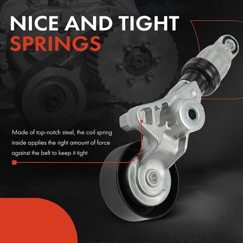 A-Premium Belt Tensioner Assembly with Pulley Compatible with Honda Accord 2008-2010, Odyssey 2005-2010, Pilot 2006-2011, Accord Crosstour 2010 3.5L, Replace# 31170R70A01, 31170RKB005 in Kuwait