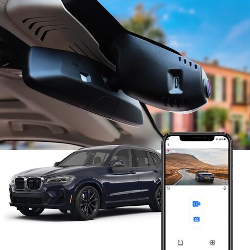 FITCAMX 4K DASH CAM مناسبة لـ BMW X3 X3 M 2018-2024 M40I Sdrive30i 30eg01 (HD2-6153) ، نمط OEM ، فيديو UHD 2160p ، واي فاي وتطبيقه المدمج ، تسجيل الحلقة ، G-sensor ، المكونات واللعب ، بطاقة 64GB. in Saudi Arabia