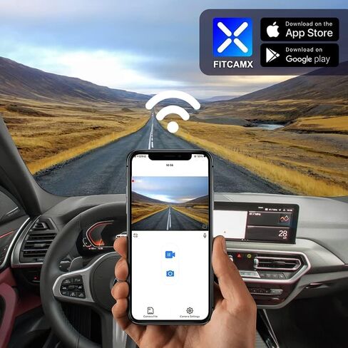 FITCAMX 4K DASH CAM مناسبة لـ BMW X3 X3 M 2018-2024 M40I Sdrive30i 30eg01 (HD2-6153) ، نمط OEM ، فيديو UHD 2160p ، واي فاي وتطبيقه المدمج ، تسجيل الحلقة ، G-sensor ، المكونات واللعب ، بطاقة 64GB. in Saudi Arabia