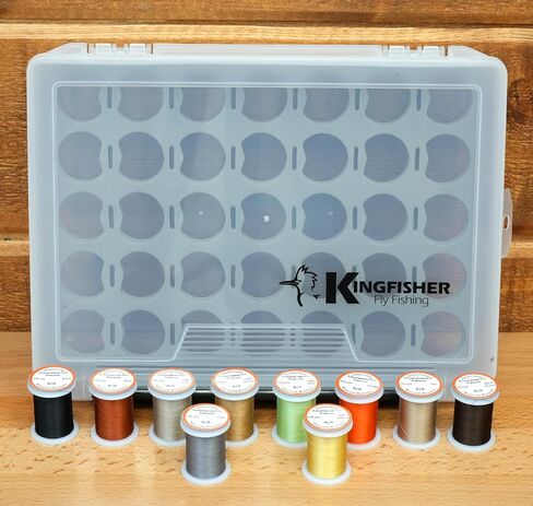 Kingfisher Fly Tying Box مع مؤشر ترابط قياسي متنوع in Kuwait