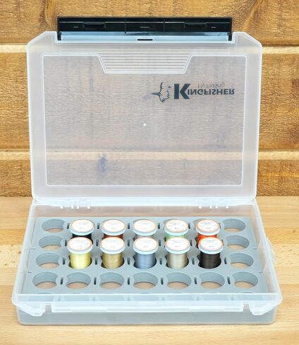 Kingfisher Fly Tying Box مع مؤشر ترابط قياسي متنوع in Kuwait