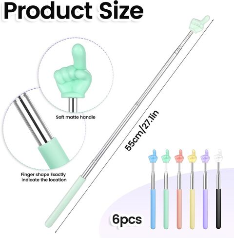 6pcs مؤشر عصا الإصبع للفصول الدراسية ، المعلمين التلسكوبيين يدي المؤشر Multipurpose مصغر مؤشرات صغيرة قابلة للسحب in Saudi Arabia