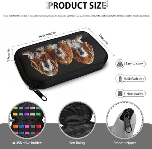 Paw Print USB Organizer Case, Lightweight Flash Drive Case Small Portable USB Storage Case for Women, Protective Jump Drive Case Travel Carrying Pouch for Office Home Travel in Saudi Arabia