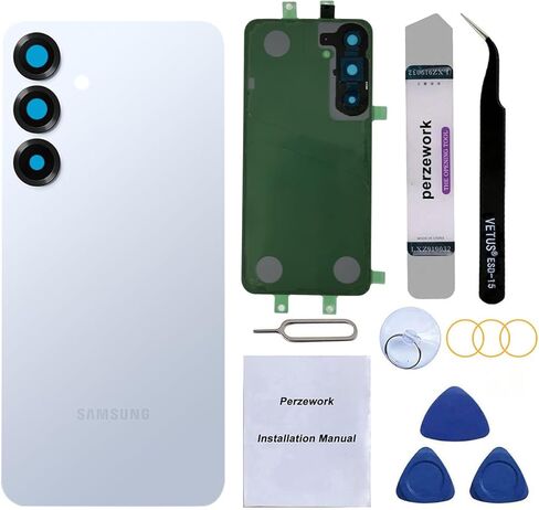 استبدال الزجاج الخلفي الخلفي لـ Samsung Galaxy S25 6.2 بوصة مع مجموعة أدوات إعادة صياغة (Silver Shadow) in Saudi Arabia