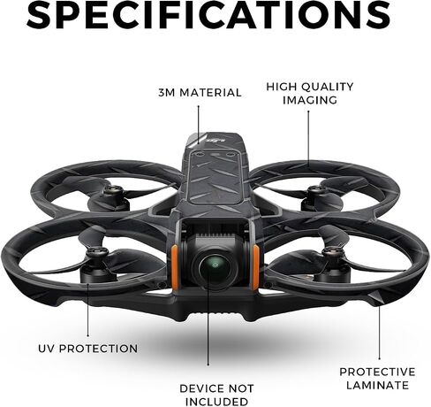 Drone Skin Compatible with DJI Avata 2 (2024) - Black Diamond Plate - Premium 3M Vinyl Protective Wrap Decal Cover - Easy to Apply | Crafted in The USA by MightySkins in Saudi Arabia