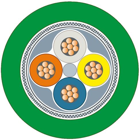 كابل سلسلة السحب الصناعي Ethernet FC TP ، CAT5E ، 4 نواة ، 196.85 بوصة ، أخضر ، 3 ملايين دورة الانحناء (80M) in Kuwait
