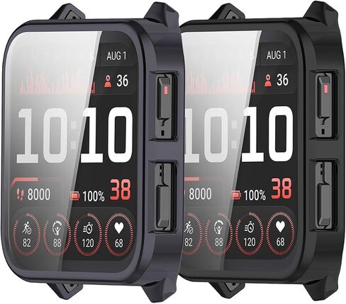 حالة Garmin Venu X1 Smart Watch و TPU خفيفة الوزن وصديقة للبشرة TPU جميعها شاملة ، ومكافحة السقوط ومقاومة للخدش ، و 2 حزمة ، ولون بندقية+أسود in Kuwait
