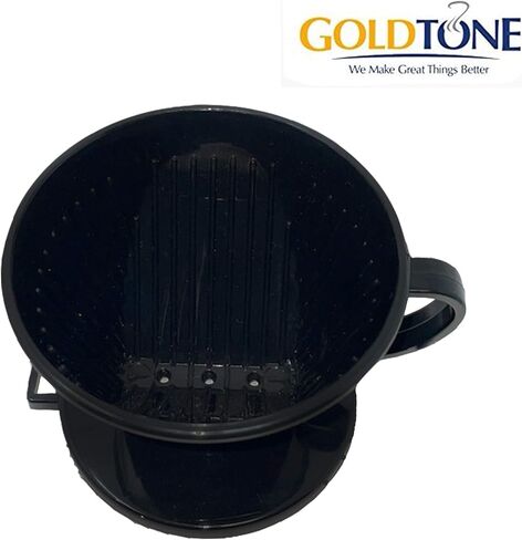 Goldtone #2 Cone Style صب فوق قطرات القهوة ، صب محمولة فوق مرشح القهوة BPA خالية من (1-6 كوب) ومغرفة in Saudi Arabia