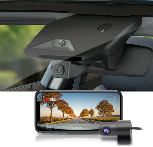 FITCAMX FRONT 2K+REAC 1080P 4K DASH CAM تكييف لجيب جراند شيروكي 2023-2025 ل 4xe (HD2-0513) ، نمط OEM ، فيديو عالي الدقة ، WIFI المدمج والتطبيق ، تسجيل الحلقة ، G-SENS ، 64GB بطاقة ، 64GB in Saudi Arabia