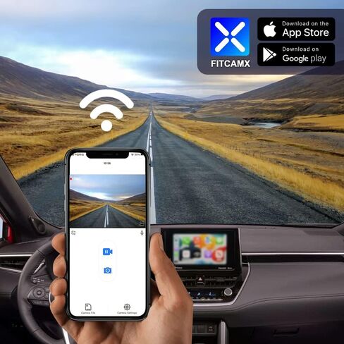 FITCAMX FRONT 4K+الخلفية 1080P CAM CAM لتويوتا كورولا كروس 2023-2026 (وليس كورولا) ، نمط OEM ، واي فاي وتطبيق مضمن ، فيديو عالي الدقة ، تسجيل حلقة ، G-SESOR ، سهلة التعيين ، بطاقة 128GB ، 128GB in Saudi Arabia