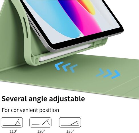 Keyboard Case for iPad A16 2025 11th Generation, for iPad 10th Generation 10.9" 2022 Case with Keypad -7 Colors Backlit Wireless Detachable Folio Keyboard with Pencil Holder, Cream White in Saudi Arabia