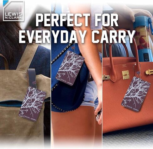 Lewis N. Clark Travel Luggage Tag and Suitcase Identifiers for Women and Men, Carry on, Backpack and More, Green Branches, Single in Kuwait