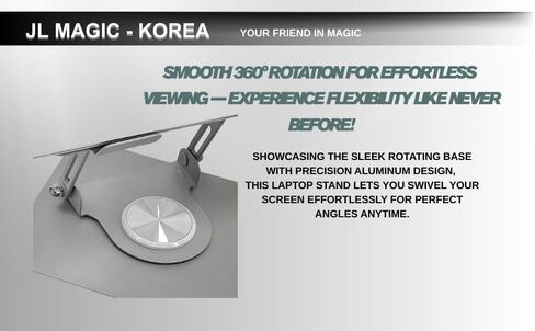 i1 Laptop Stand Silver, Portable Foldable Design,Adjustable Computer Stand with 360° Rotating Base, Ergonomic Laptop Riser for Collaborative Work, fits for All 10-19" Laptops in Saudi Arabia