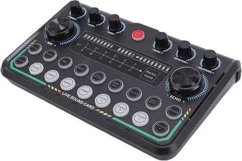مجموعة حزمة Microphone Microphone Yunseity ، معدات تسجيل الصوت ، بطاقة صوت حية لاستوديو الهاتف الذكي للكمبيوتر الشخصي ، حزمة معدات البودكاست RGB Lights in Kuwait