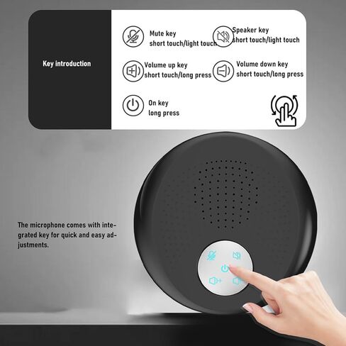 مؤتمر Yunir USB Microphone ، 360 ° Emnidirectional Contenser PC Mic مع خوارزميات صوتية 3A لمؤتمر الفيديو ، التسجيل ، سكايب ، فئة عبر الإنترنت ، مراسل المحكمة ، الحد من الضوضاء in Kuwait
