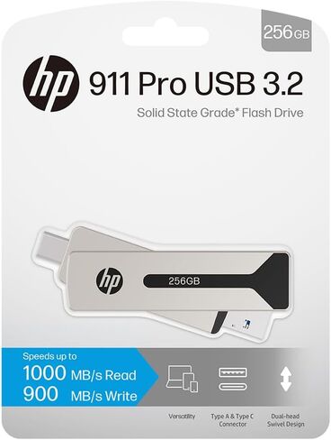 HP 911 Pro 1TB USB 3.2 OTG Type-C/Type-A Flash محرك أقراص ، حتى 1000 ميجابايت/ثانية in Saudi Arabia