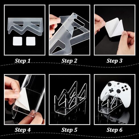 حامل وحدة تحكم Universal Universal Adlymaker ، Clear Acrylic Dual Game Controller Stand ، Gamepad Desktop Stand لعرض وحدات التحكم الحديثة للألعاب الرجعية والمؤسسة in Saudi Arabia