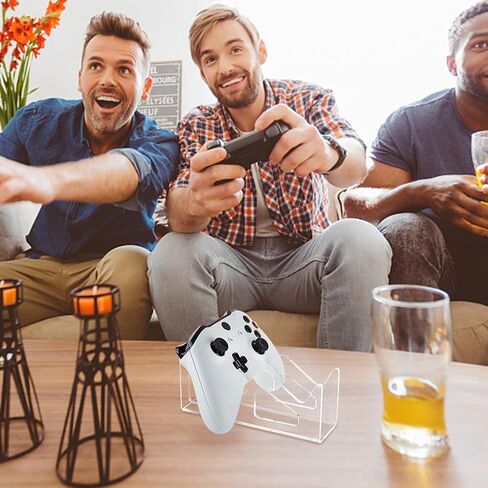 حامل وحدة تحكم Universal Universal Adlymaker ، Clear Acrylic Dual Game Controller Stand ، Gamepad Desktop Stand لعرض وحدات التحكم الحديثة للألعاب الرجعية والمؤسسة in Saudi Arabia