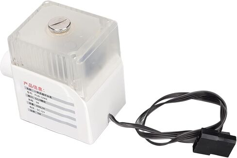 CPU Reservoir, G1/4" Thread Ultra Quiet Water Cooling Pump 12V 450L/H Three Phase Copper Wire 4pin Connector Computer Water Cooling System Heat Exchanger Tool(White) in Saudi Arabia