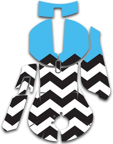 Mayyskins Skin متوافق مع منافسة STEELSeries 5 ألعاب الماوس - Baby Blue Chevron | غلاف الالتفاف الواقي ، الدائم ، والفريد من نوعه | من السهل تطبيق وتغيير الأنماط | صنع في الولايات المتحدة in Saudi Arabia