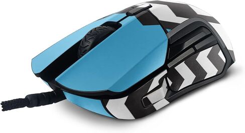 Mayyskins Skin متوافق مع منافسة STEELSeries 5 ألعاب الماوس - Baby Blue Chevron | غلاف الالتفاف الواقي ، الدائم ، والفريد من نوعه | من السهل تطبيق وتغيير الأنماط | صنع في الولايات المتحدة in Saudi Arabia