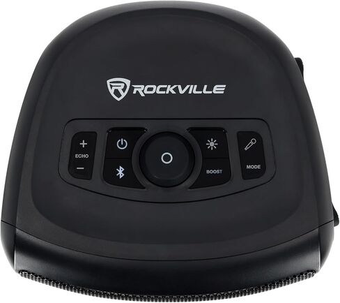 Rockville Elite Party 5 1200W Pluetooth LED Party Speaker ، Loud With Held ، Bass Boost ، محمول ، ربط لاسلكي ، شحن سريع لمدة ساعة واحدة in Saudi Arabia