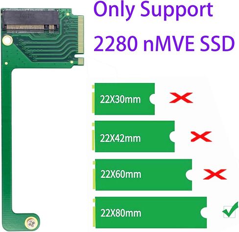 Sintech M.2 nVME 2230 to 2280 Extension Long Card Support PCIe 4.0 SSD,Compatible with Asus ROG Ally Gaming Handheld for Upgrade ROGALLY Storage in Kuwait