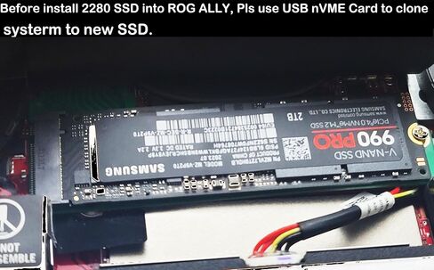 Sintech M.2 nVME 2230 to 2280 Extension Long Card Support PCIe 4.0 SSD,Compatible with Asus ROG Ally Gaming Handheld for Upgrade ROGALLY Storage in Kuwait