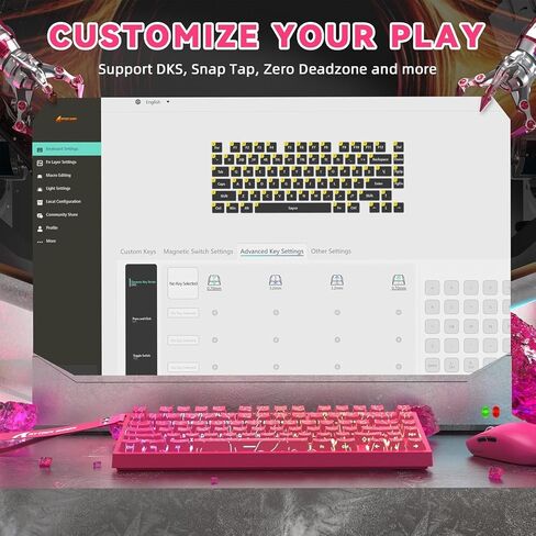 الهجوم Shark R82 He Rapid Trigger Wired Mechanical Gaming Keyboard TKL NKRO مع اقتراح 8K ، دقة 0.005 مم RT ، معدل المسح الضوئي 256K ، 5 طبقة صوتية ، مفتاح مغناطيسي تأثير القاعة ، برنامج تشغيل للكمبيوتر MAC (أسود) in Saudi Arabia