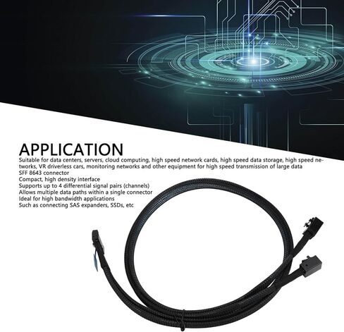 8i to 2 SFF 8643 Cable ، PCIE 5.0 32GT PER S for MCIO x8 to mini sas hd sff 8643 cord for server data center ، hot swap sata توافق مع النطاق الجانبي لـ nvme backplane raidcard in Saudi Arabia