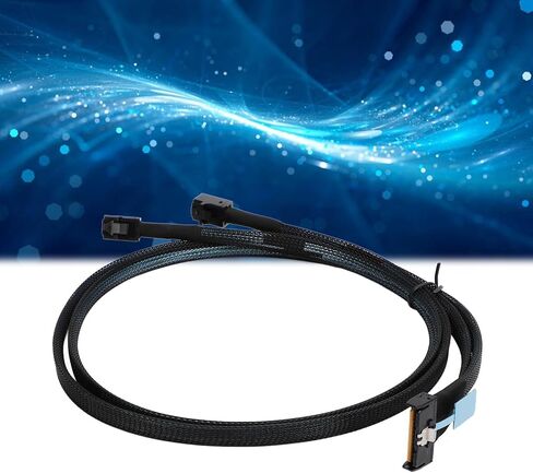 8i to 2 SFF 8643 Cable ، PCIE 5.0 32GT PER S for MCIO x8 to mini sas hd sff 8643 cord for server data center ، hot swap sata توافق مع النطاق الجانبي لـ nvme backplane raidcard in Saudi Arabia