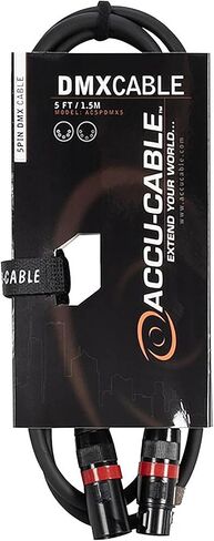 منتجات ADJ كابل الطاقة AC5PDMX5 للمسرح والاستوديو، أسود in Kuwait