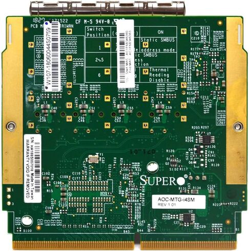 Supermicro AOC-MTG-I4SM-O CARD-ON CARD AOC-MTG-I4SM-محول الشبكة-10 جيجابت SFP+ x 4 in Saudi Arabia