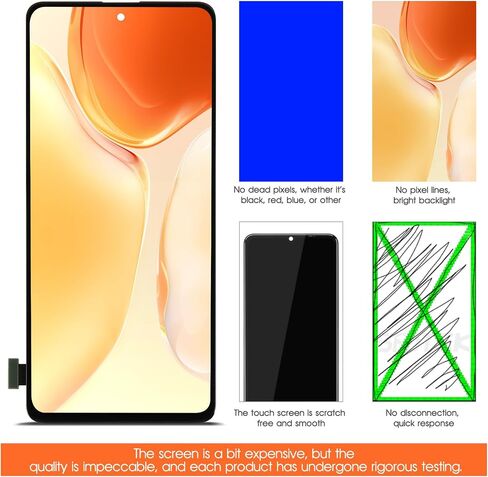 OLED for Samsung Galaxy A51 5G Screen Screen for Samsung A51 5G LCD Display A516V SM-A516U LCD Digitizer Assembly No Frame (Pudge Photerprint) in Saudi Arabia