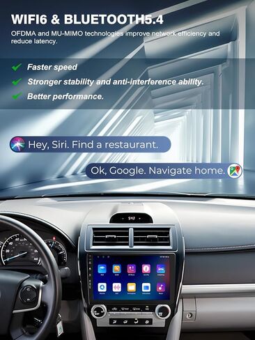 ستيريو راديو Car Toyota Camry 2012 2013 ، Android 13/IPS Touch Screen/Wireless Carplay/Android Auto/Bluetooth/GPS Mavigation/WiFi/5G/HD Camera-Up Camera/SWC/FM (2+64) in Kuwait