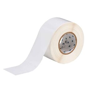 Brady THT-21-423 3" Width x 300' Height, B-423 Permanent Polyester, Gloss Finish White Thermal Transfer Printable Label in Kuwait