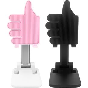 الإبهام لأعلى قابلة للطي للهاتف الخلوي للمكتب ، حامل الهاتف المضاد للزلزال قابل للتعديل متوافق مع جميع الهواتف المحمولة ، ملحقات سطح المكتب الإبداعية اللطيفة للمكتب/الصفحة الرئيسية ، 2 حزمة أسود & وردي in Kuwait