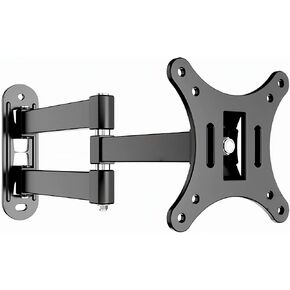 TV Monitor Wall Mount for 14" to 27" TVs and Flat Panels, LED LCD up to 18 Lbs, VESA 75x75mm to 100x100mm, Black in Saudi Arabia