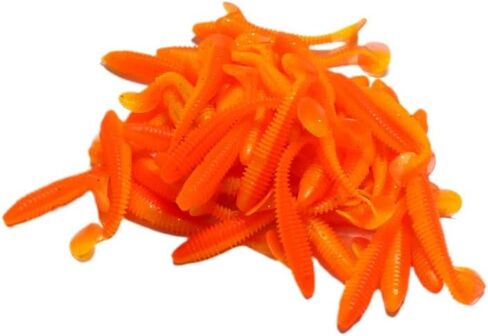 50pcs سباحة بلاستيكية ناعمة ، سحر صيد ناعم بطول 7 سم ، مجموعة طعوم السباحة t-tail لتراوت باس للمياه المالحة والمياه العذبة in Kuwait
