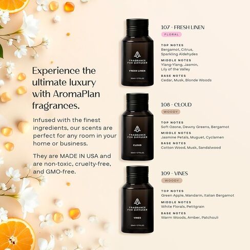 مجموعة أرومابلان الأكثر مبيعًا، دبي، سانتال، 24 قيراط ماجيك - مجموعة أفضل اللقطات - مجموعة هدايا، عطر أمريكي - زيت ناشر للروائح الفاخرة ومجموعة الفنادق - صناعة أمريكية (3 عبوات/ 1.5 أونصة سائلة (45 مل) in Kuwait