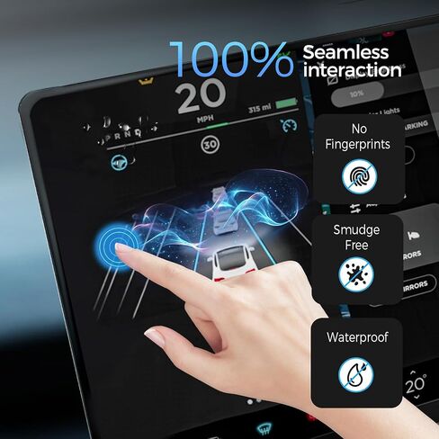 Tesla Model 3 New and Model Y Juniper Screen Protector Matte, Model 3 (2024~2025)/New Model Y Juniper Accessories, Tempered Glass Protector Front/Rear Screen 2 Pack, No Glare & Fingerprint in Kuwait