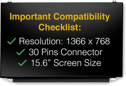 شاشة بديلة لـ N156BGA-EA3 Rev.B1 30 PINS HD 1366X768 LED LED Matte مع الأدوات in Saudi Arabia