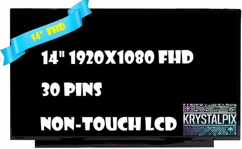شاشة LCD جديدة Krystalpix تناسب-LCD بديل لـ ASUS Chromebook بالإضافة إلى CX34 CX3402CBA-DH386-WH 14 "FHD 1920X1080 LCD LED SCREEN in Saudi Arabia