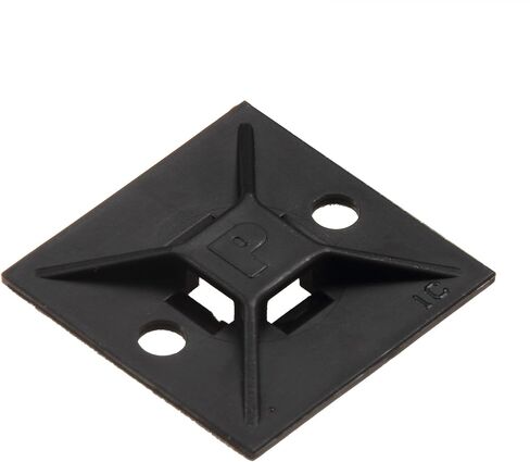 Panduit ABM112-AT-D0 Cable Cable Mount ، درجة حرارة عالية ، مدعومة لاصقة ، 4 اتجاهات ، نايلون مقاومة للطقس 6.6 ، 1.12 "× 1.12" ، أسود (حزمة 500) in Saudi Arabia