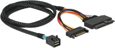 SFF-8643 to SFF-8639 Connector SFF-8639 with 15Pin Power Adapter Cable Data Transmission Cable for PC Servers in Saudi Arabia