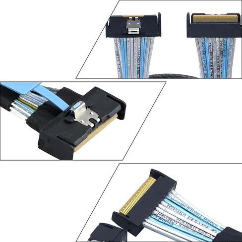 High Speed 8i 74P Male to 2xSFF 8654 4I Male Extension Cable Adapter Cable Data Transfer Server Cable in Saudi Arabia