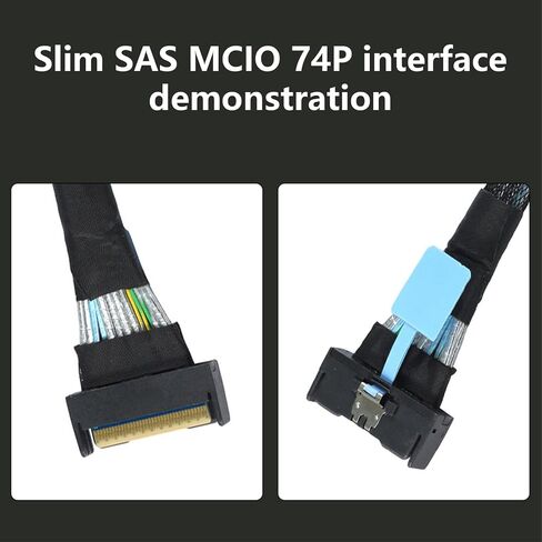 High Speed 8i 74P Male to 2xSFF 8654 4I Male Extension Cable Adapter Cable Data Transfer Server Cable in Saudi Arabia